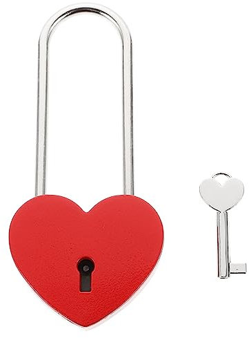 KONTONTY Herzförmiges Vorhängeschloss Aus Schloss Für Schrank Langlebiges Schloss Vielseitig Einsetzbar Für Gepäck Und Lagerung