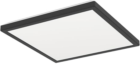 EGLO connect.z Smart Home LED Badezimmer Deckenleuchte Rovito-Z, ZigBee | App und Sprachsteuerung Alexa, warmweiß-kaltweiß, RGB, dimmbare Bad Deckenlampe, schwarz, IP44, 29x29 cm