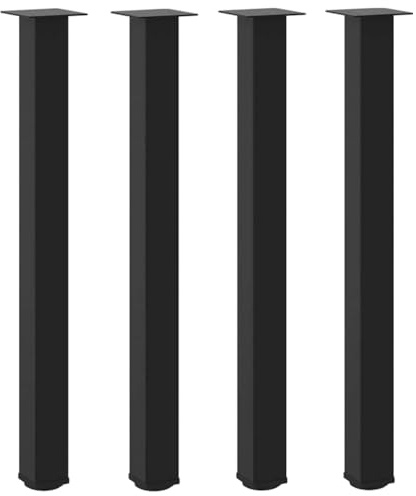 vidaXL Bartischbeine 4 STK. Schwarz 90-92 cm Stahl