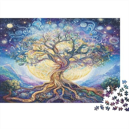 Albero della Vita Puzzle 1000 Pezzi Decorazione Per La Casa Sfida Il Cervello Materiali Legnosi Femmina Maschio 1000pcs (75x50cm)