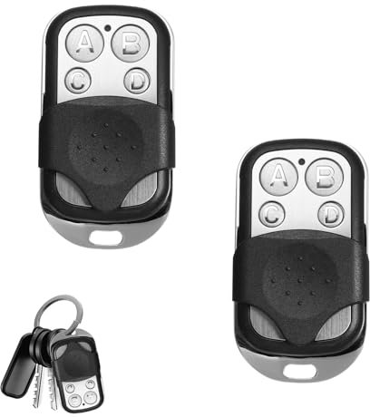 2PCS Garage Door Remote 433mhz Gate Remote Control Fob Universal Garage Door Opener Remote With Key Cover Slide for Car Garage Door Gate Universal Garage Door Opener Remote Cloning