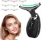 Elektrisches Gesichts-Massagegerät, 7 Farben Anti-Falten-Gerät mit 3 Massage-Modi, Gesichts- und Hals-Massager mit Vibration für Hautstraffung und Geschmeidigkeit (Black)