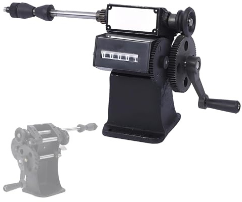 Avvolgitore manuale per conteggio bobine, avvolgitore a manovella con intervallo di conteggio da 0 a 99999, utensile avvolgitore a doppio scopo con pulsante zero, per filo, fettuccia, molle, nastro