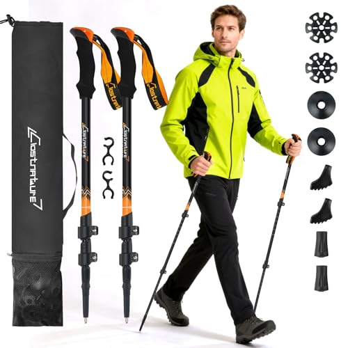 Clostnature 2 Pack Trekking Poles for Hiking, Lightweight Walking Sticks