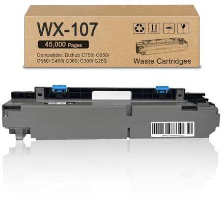 WX-107 WX107 Waste Toner Box Container (45,000 Pages) Compatible for Konica Minolta Bizhub C750i C650i C550i C450i C360i C300i C250i Printers