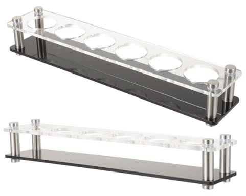 Kichvoe 2stücke Transparentes Shotglas-Organizer Mit Fächern Platzsparender Serviertablett Für Whiskey Und Cocktails Für Partys Bars Und Ktv