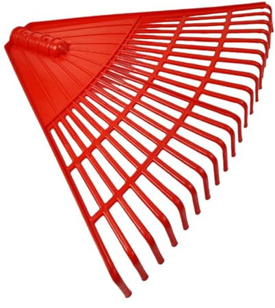 JAYIOLA Rastrillo Profesional para jardín con Dimensiones de 42 x 34 cm y Capacidad para Recoger Hojas, Rojo