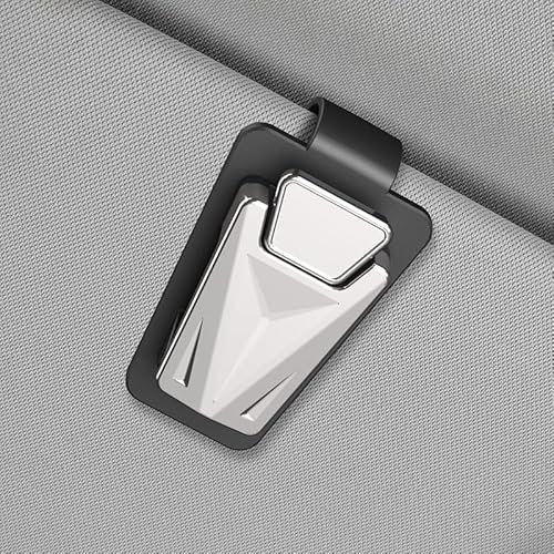 YYuINbi Auto-Brillenetui, Auto-Brillenhalter, Sonnenbrillenhalter für die Auto-Sonnenblende, für BMW Z4-Autoinnenausstattung,A Silver