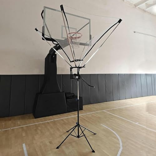 JvFbjLF Bodenmontiertes Basketball-Rebound-Gerät, Basketball-Rebounder-Einsteller, großer Basketball-Schießtrainer