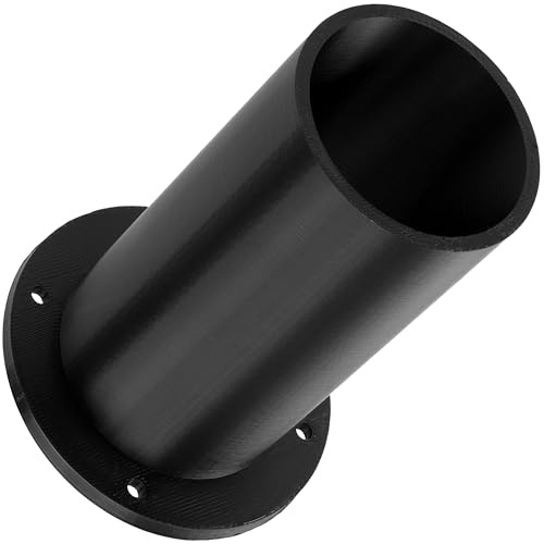 Aerzetix Tubo bass-reflex per altoparlante Ø50.5x44.5 mm lunghezza 100 mm in plastica ABS nera