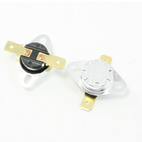 sourcing map 2 PCS AC 250V 10A Normal geschlossen 92C Temperaturschalter Bimetall Thermostat