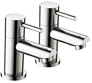 Bristan Blitz Bathroom Taps, Chrome Pillar Basin taps | BTZ 1/2 C, Modern design, Bathroom sink taps, Matching shower and bath taps available, Lifetime Cover