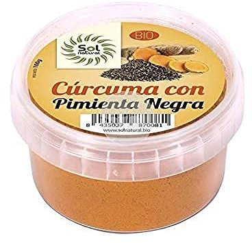 SOLNATURAL Curcuma con Pimienta Negra en Polvo Bio 100gr