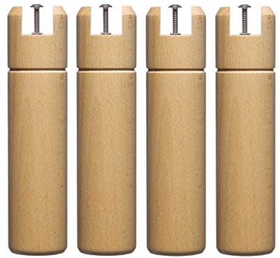 Someo 4 Pieds cylindriques pour Cadre à Lattes Naturel 25 cm