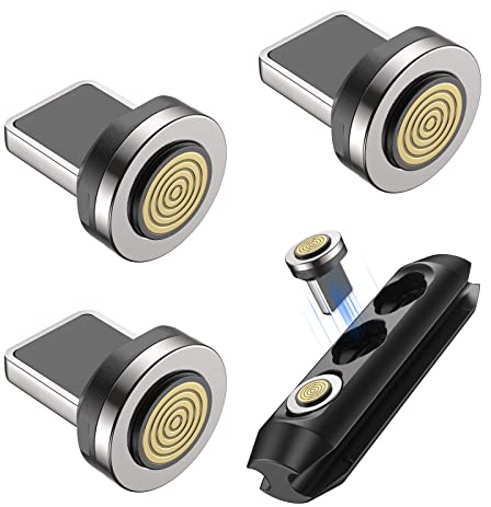A.S 9PIN Magnetic Connector Tips Head Compatible with i-Procucts (3 Pack), Magnetics Plug Replacement Phone Dust Cover Connector Magnetic Phone Cable Adapter