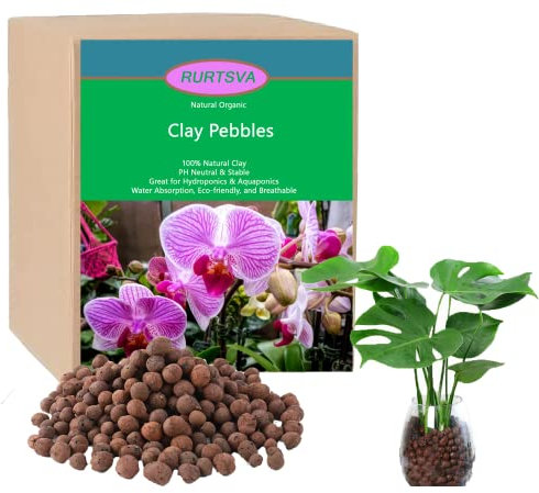 Galets d'argile naturelle leca - 7,7 kg - 8 mm-18 mm - Boules biologiques étendues - Plantes - Jardinage - Terreau pour culture hydroponique, drainage, décoration, aquaponie