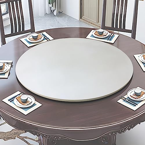 ESOYAWE Esstische Rundes Drehbares Tablet, 50 60 70 80 90 100 cm Tischplatte Drehtablett, Mit Silent Base Zum Einfachen Teilen Aller Speisen Holz Rotating Tablett, Für Küche Essen Parteien Hochzeit