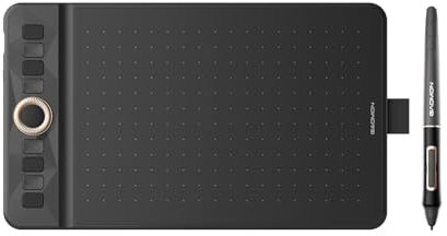 GAOMON WH851 Tableta Gráfica Inalámbrica de 8x5 Pulgadas, 16384 Nivel de Sensibilidad a la Presión con Lápiz, con 8 Teclas de Acceso Directo y Rueda de Desplazamiento, Gris Oscuro