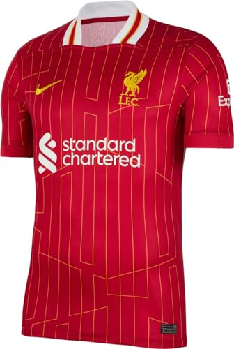Nike Herren LFC Nk Df JSY Stad Hm T-Shirt, Gym Red/White/Chrome Yellow, M EU