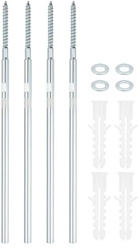 PATIKIL Étagère Flottante Support Invisible 10, 4 Pièces Supports Cachés en Acier au Carbone, Supports d'Étagère Aveugles avec Matériel de Montage pour Étagères Flottantes en Bois, Argent