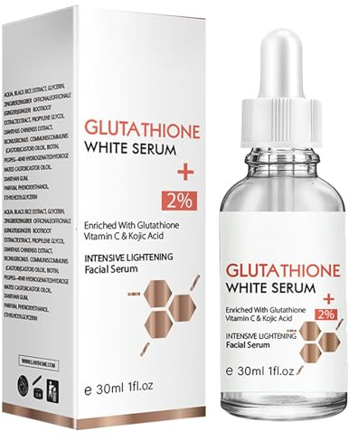 KOAHDE Whitening Freckle Serum,Glutathione Whitening Gesichtsserum,Hautaufhellendes Serum,Glutathion-Hautaufhellungsserum,Whitenings Blemish Serum,Gesichtsserum Reduziert Dunkle Flecken,30ML