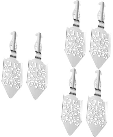 6 Piezas cuchara de absenta Cucharilla resistente cuchara casera de ajenjo multifunción de ajenjo suministro de absenta goteador de a hueco Acero inoxidable Silver Amosfun