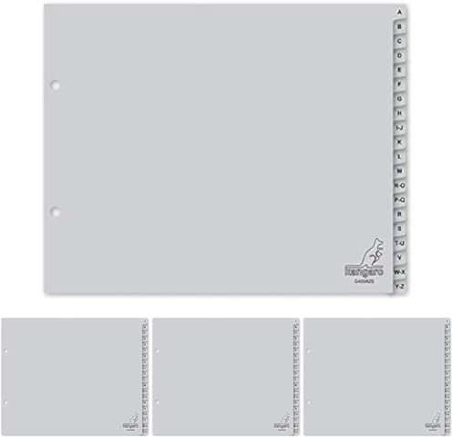 Register Kangaro Buchstaben Ordner PP 120 micron 2r. 20tlg grau (Packung mit 4)
