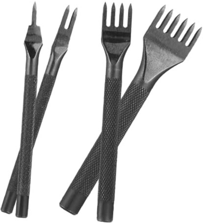 BELLIFFY 4piezas Punzón Cuero Herramienta Perforadora Ponzones Herramientas Cuero Perforadora Trabajar
