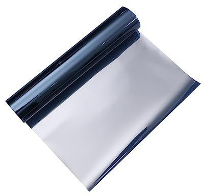 Cabilock Solar Control Fensterfolie Einseitige Reflektierende Folie Für Sonnenschutz Und Uv-schutz Selbsthaftend Für Wohnräume Und Büros Blau Einfache Anwendung