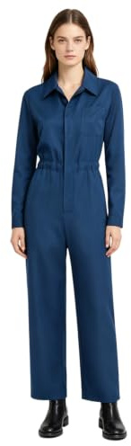 Runhomal Uniforme di Lavoro Donna Adulto Tuta Blu Lavoro Industriale Meccanici