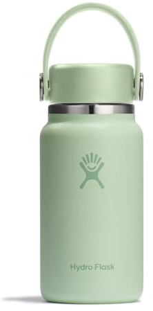 Hydro Flask Micro Bottle - Leak Proof Purse or Pocket Flask - Insulated Mini Water Bottle 6.7 Oz Aloe
