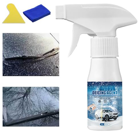 Spray Descongelante Para Parabrisas De Coche 60 Ml – Agente De Deshielo Y Nieve De Fusión Rápida Para Invierno, Spray Descongelador Para Ventanas Automotrices, Descongelador Rápido Para Ventanas Y