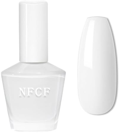 Milky White Nail Polish, Quick Dry Nail Polish, High Gloss White Nail Varnish Fast Drying No UV Lamp Needed, Long Lasting Chip Resistant For French Manicure DIY Nail Art & Home Use
