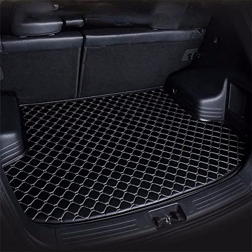 Car Rear Boot Leather-Mat for Dacia Duster 2018-2020 2021 2022 2023 2024 2025 (upper layer), Cargo Tray Liners Anti-Scratch Anti-Slip Carpets, Trunk Protector Pad Accessories,Black+Beige
