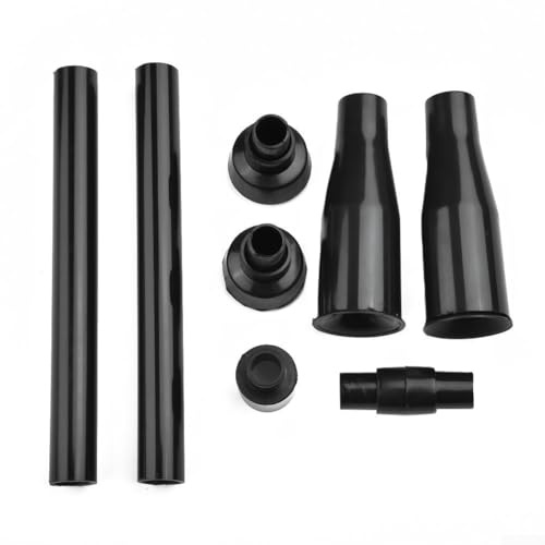 8 Stück Schwarz Kunststoff Outdoor Springbrunnen Düsen Set für Gartenteiche, Aquarien & Aquarien – Höhenverstellbar mit 4 Sprühmustern & Verlängerung