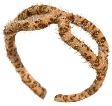Broupe de cheveux en peluche, bandeau en peluche Bandeau de soins de la | Casseurs imprimés de mode léopard pour bain, et sport