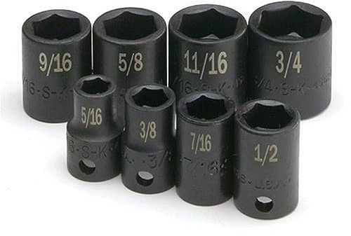 SK Handwerkzeug SK 4058 8-teiliges Steckschlüssel-Set mit 6-Punkt-Antrieb, 38-Zoll-Antrieb