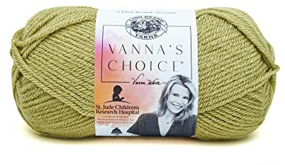 (1 Skein) Lion Brand Yarn Vanna's Choice Yarn, Dusty Green