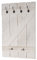 Mendler Tassenhalter HWC-D13, Hängeregal Tassenbrett Wandboard, 6 Haken 91x60cm - weiß shabby