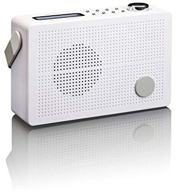 Lenco DAB + Digitalradio/ UKW Radio PDR-030 tragbar mit Akku, RDS-Anzeige, Senderspeicher, Wecker-Funktion, Kopfhörer-Anschluss, Teleskopantenne, weiß