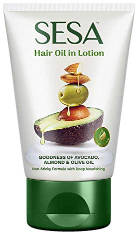 Sesa Haaröl in Lotion | Nicht klebriger Ölersatz | Bhringraj & 17 ayurvedische Kräuter mit 7 pflegenden Ölen & Vitamin E | Alle Haartypen | KEIN Mineralöl | 100ml (1er Pack)