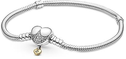Pandora Disney Prinzessinnen Schlangenkette Sterling Silber und 14k vergoldetes Armband mit klarem Zirkonia