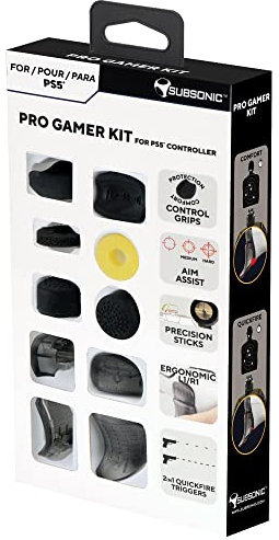 Subsonic - Pro gamer pack - Kit d'accessoires de customisation e-sports pour manette PS5