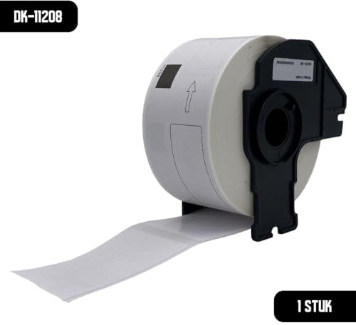 DULA – Brother-kompatibles DK-11209 vorgeschnittenes kleines Adressetikett – Papier – Schwarz auf Weiß – 62 x 29 mm – 800 Etiketten pro Rolle – 1 Rolle