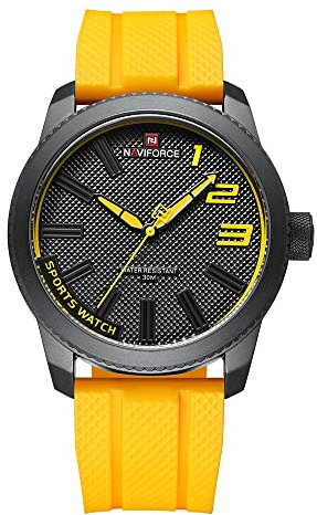 NAVIFORCE Men's Student Youth Vitality Sports Waterproof Watch, Silicone Strap Watch