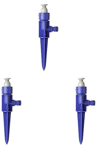 Tatay Aspersor Sectorial con Pincho Top Line, 20l, min, 40 m2, Conector Universal, Protección Solar, Fácil Instalación, Azul (Paquete de 3)