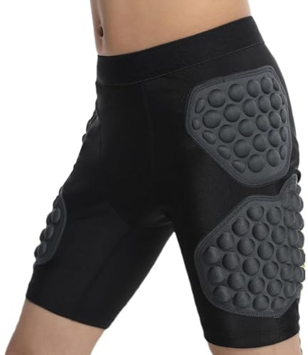 Rurunklee Pantalon Court rembourré aux Hanches, Short de Protection rembourré pour Filles | sous-vêtements de Protection rembourrés Respirants pour | Short de Compression rembourré pour Jeunes,