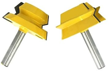 2 pièces 8 MM tige fraise sculpture sur bois serrure onglet Tenon mèches 22.5 degrés colle menuiserie fraise for bois