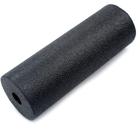 1 Pezzi Foam Roller 5.3 x 15 cm,Mini Rullo Massaggio Muscolare Round Fitness Athletic Massage Tool,Rullo in Schiuma per Trigger Point Alleviare il Dolore,Massaggio Della Schiena,Gambe-Nero