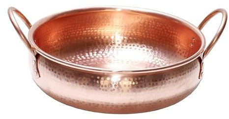 Handgefertigter Kochtopf aus gehämmertem Kupfer mit Doppelgriffen, Verbundboden, Mehrzweck-Hot Pot und Suppentopf for Haushalt, Restaurant, Party, verschiedene Größen erhältlich(36cm)